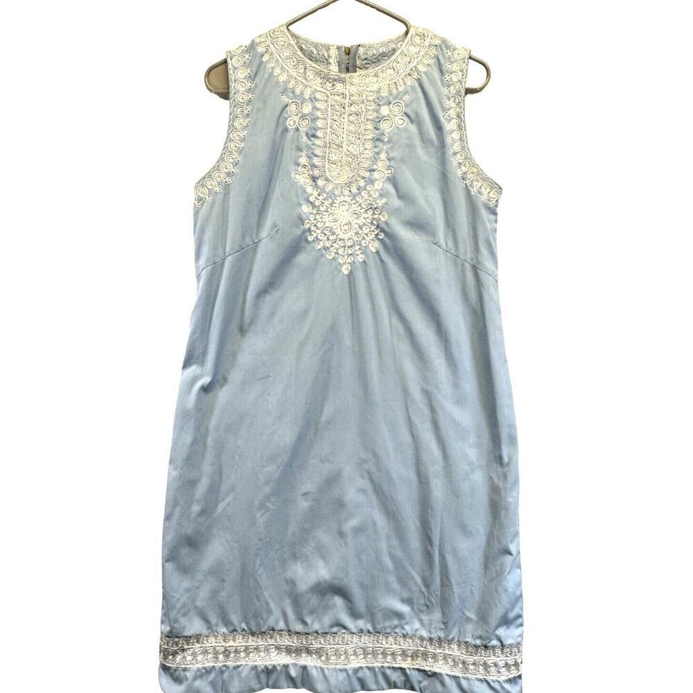 GORGEOUS Handmade‎ Sleeveless Blue Lace Dress READ Size 4 Coquette Brunch